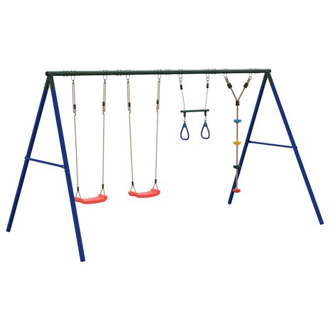 Schommelset met schommels, trapeze en klimschommel met schijven 5