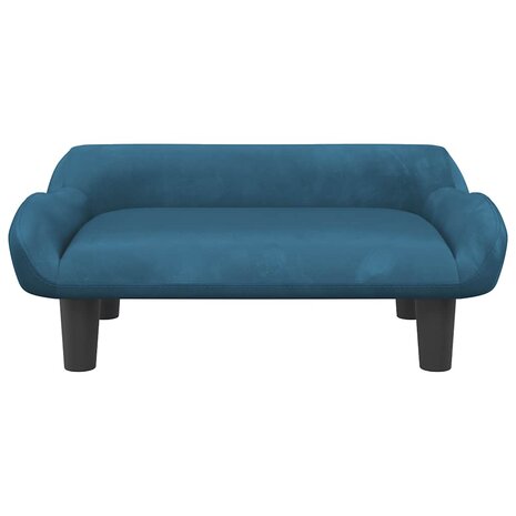 Hondenmand 70x40x24 cm fluweel blauw 3