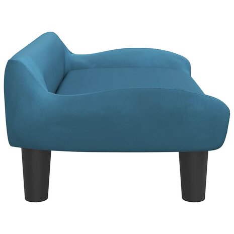 Hondenmand 70x40x24 cm fluweel blauw 4