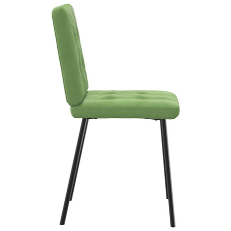 Eetkamerstoelen 2 st fluweel lichtgroen 5