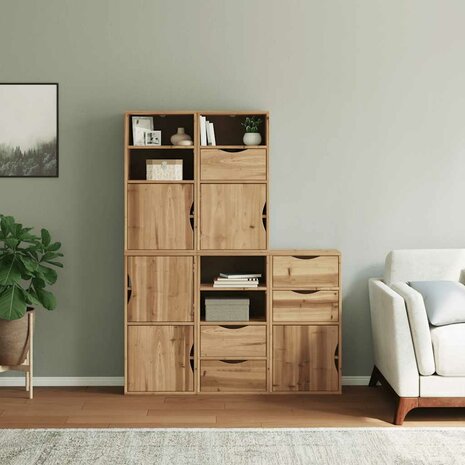 Bijzetkasten 5 st "ODDA" 40x24x79 cm massief grenenhout 3