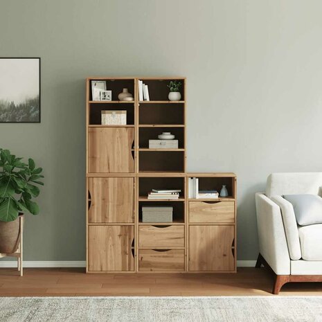 Bijzetkasten 5 st "ODDA" 40x24x79 cm massief grenenhout 3