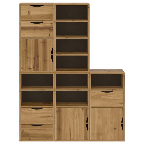 Bijzetkasten 5 st "ODDA" 40x24x79 cm massief grenenhout 6