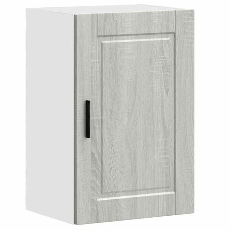 Keukenwandkast Porto bewerkt hout grijs sonoma eiken 2