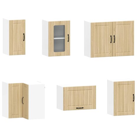 11-delige Keukenkastenset Lucca bewerkt hout sonoma eikenkleur 5