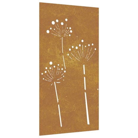 Wanddecoratie tuin bloemenontwerp 105x55 cm cortenstaal 2