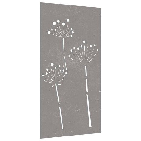 Wanddecoratie tuin bloemenontwerp 105x55 cm cortenstaal 3