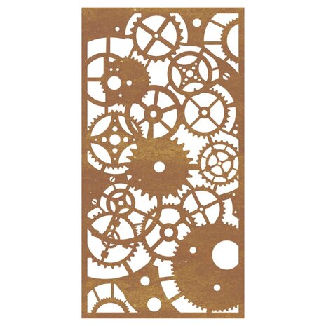 Wanddecoratie tuin tandwielontwerp 105x55 cm cortenstaal 4