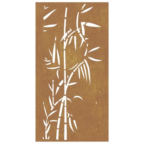Wanddecoratie tuin bamboe-ontwerp 105x55 cm cortenstaal 4