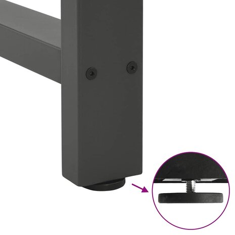 Salontafelpoten 2 st 30x(30-31) cm staal antracietkleurig 9