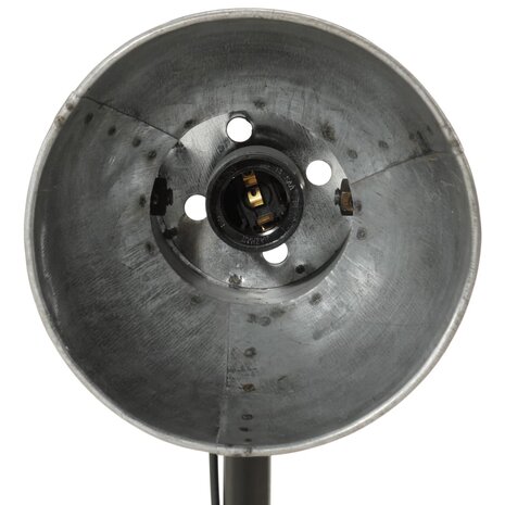 Bureaulamp 25 W E27 17x17x60 cm vintage zilverkleurig 6