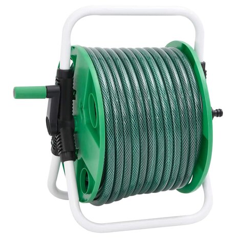 Slanghaspel met slangkoppelset 0,75" 20 m vrijstaand PVC groen 4