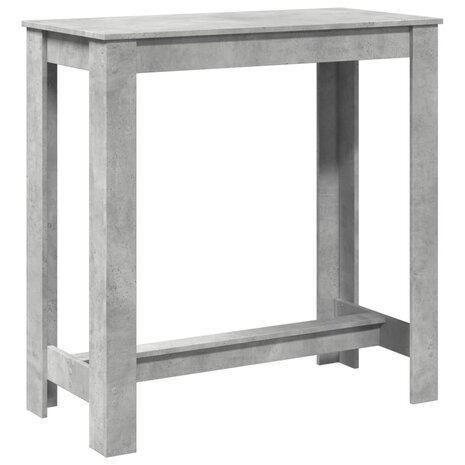Bartafel 102x50x103,5 cm bewerkt hout betongrijs 2