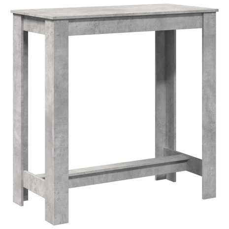 Bartafel 102x50x103,5 cm bewerkt hout betongrijs 6