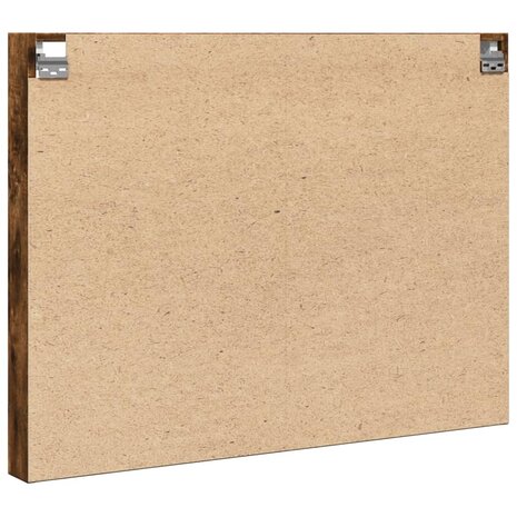 Vitrinekast 100x8,5x75 cm bewerkt hout gerookt eikenkleurig 6
