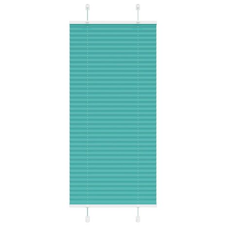 Plissé rolgordijn 60x150 cm stofbreedte 59,4 cm petrol groen 1
