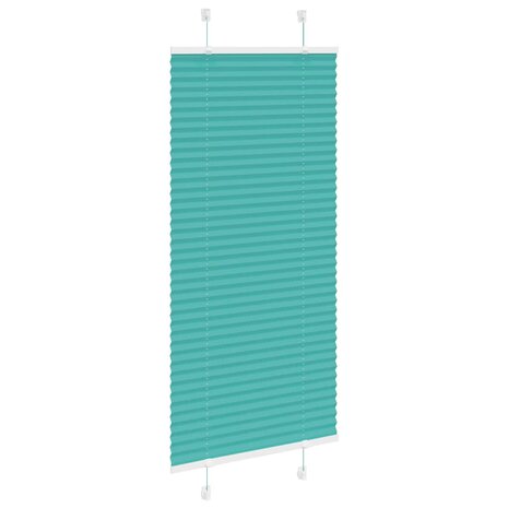 Plissé rolgordijn 60x150 cm stofbreedte 59,4 cm petrol groen 3
