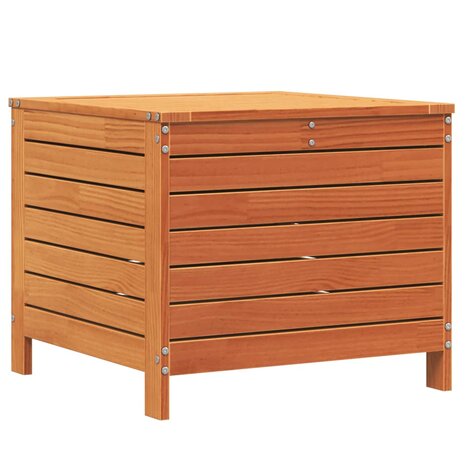 Tuinvoetenbank 62x63,5x53,5 cm massief grenenhout wasbruin 6