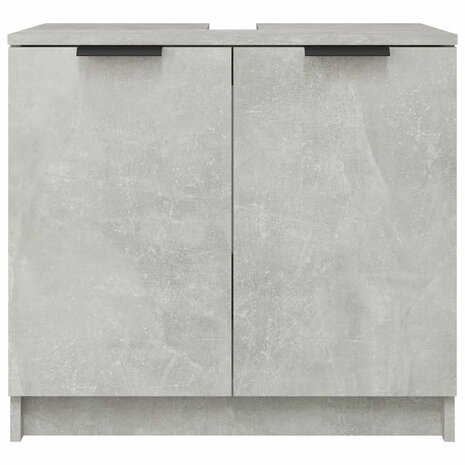 Badkamerkast 64,5x33,5x59 cm bewerkt hout betongrijs 7