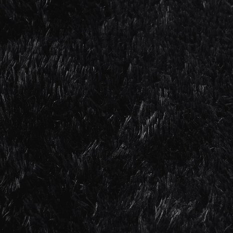 Hoogpolig vloerkleed NAVARRA 100x100 cm polyester zwart 9