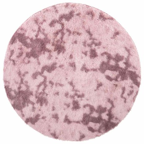 Hoogpolig vloerkleed NAVARRA 100x100 cm polyester stoffig roze 2