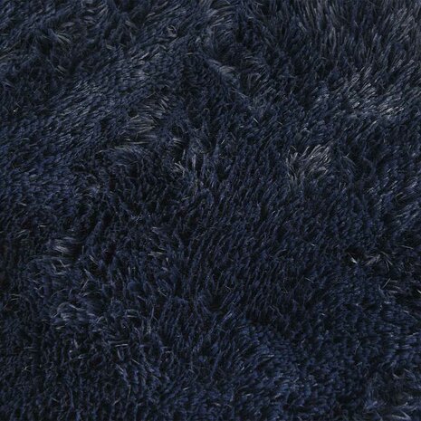 Hoogpolig vloerkleed NAVARRA 160x160 cm polyester marineblauw 9