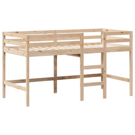 Halfhoogslaper met ladder en bedhuis grenenhout 90x190 cm 5
