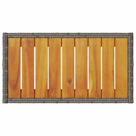 Tuinbank 2-zits met kussens en tafel poly rattan grijs 8