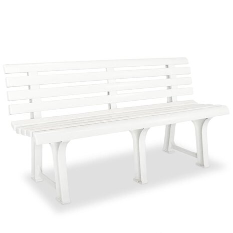 Tuinbank 145,5 cm kunststof wit 1