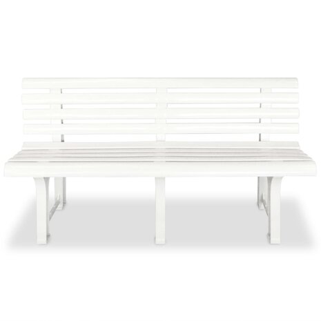 Tuinbank 145,5 cm kunststof wit 2