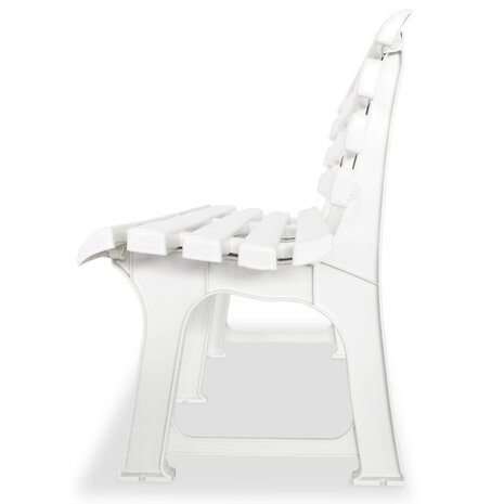 Tuinbank 145,5 cm kunststof wit 3