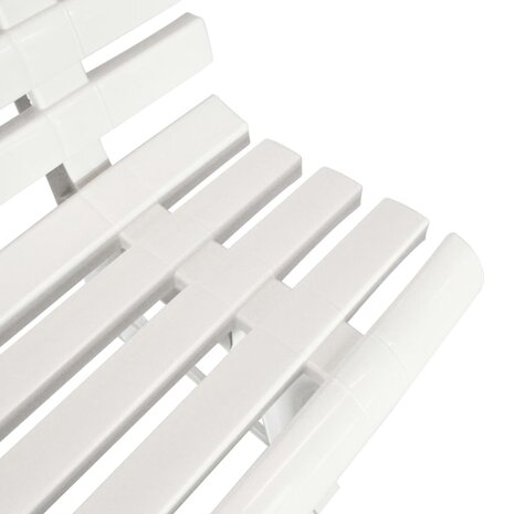 Tuinbank 145,5 cm kunststof wit 4