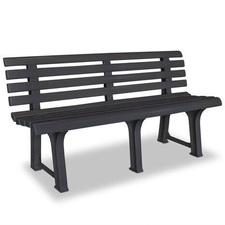 Tuinbank 145,5 cm kunststof antraciet 1