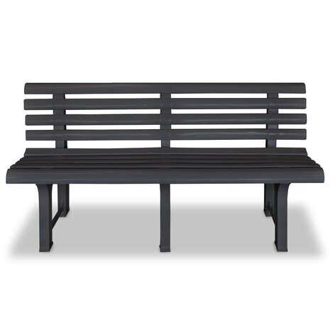 Tuinbank 145,5 cm kunststof antraciet 2