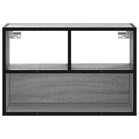 Tv-meubel 60x31x39,5 cm bewerkt hout metaal grijs sonoma eiken 4