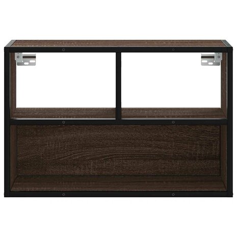 Tv-meubel 60x31x39,5 cm bewerkt hout metaal bruin eikenkleurig 4