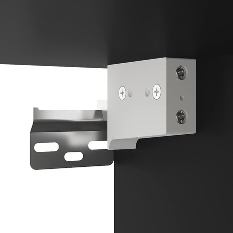 Tv-meubel 80x31x39,5 cm bewerkt hout en metaal zwart 9