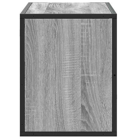 Tv-meubel 80x31x39,5 cm bewerkt hout metaal grijs sonoma eiken 5