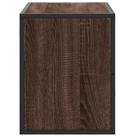 Tv-meubel 80x31x39,5 cm bewerkt hout metaal bruin eikenkleurig 5