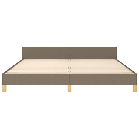 Bedframe zonder matras stof taupe 160x200 cm 6