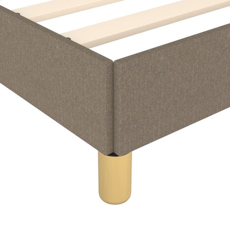 Bedframe zonder matras stof taupe 160x200 cm 8