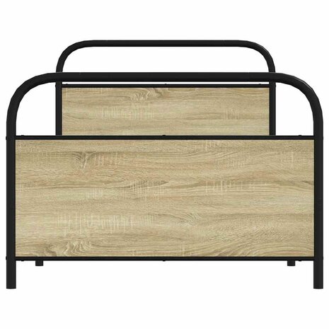Bedframe zonder matras bewerkt hout sonoma eikenkleur 90x200 cm 4