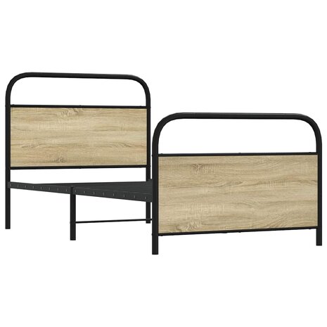 Bedframe zonder matras bewerkt hout sonoma eikenkleur 90x200 cm 5
