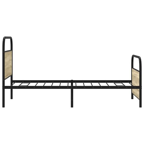 Bedframe zonder matras bewerkt hout sonoma eikenkleur 90x200 cm 6