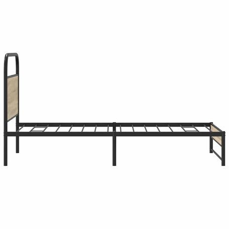 Bedframe zonder matras bewerkt hout gerookt eiken 90x200 cm 6