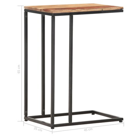 Bijzettafel 35x45x65 cm massief hout 7