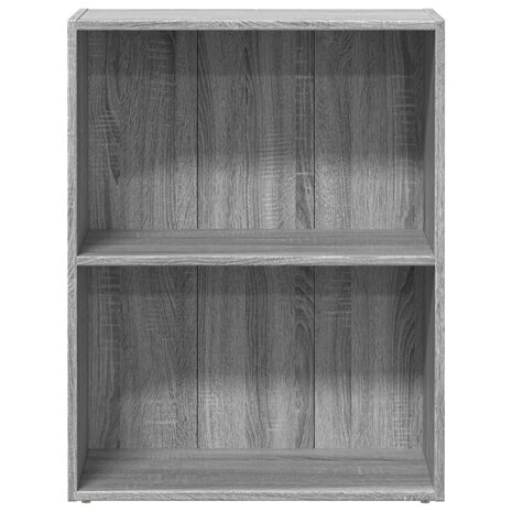 Boekenkast 60x30x77 cm bewerkt hout grijs sonoma eikenkleurig 4