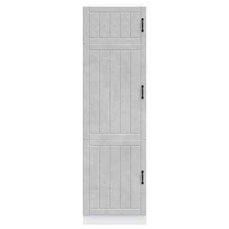 Keukenkast Lucca bewerkt hout betongrijs 3