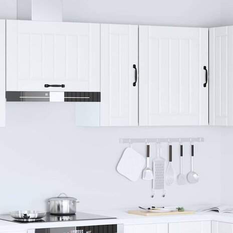 Keukenwandkast Lucca bewerkt hout wit 3