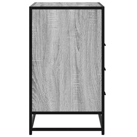 Ladekast 70x41x70 cm bewerkt hout grijs sonoma eikenkleurig 6